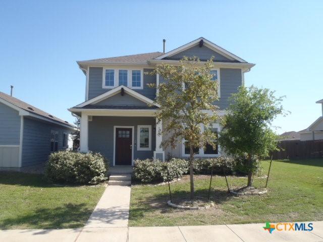 302 Mossycup Dr, San Marcos, TX 78666 - view of front of property with a front yard and covered porch