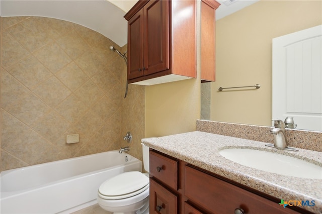 12109 Bryony Dr, Austin, TX 78739 - full bath featuring vanity, toilet, and shower / bathtub combination