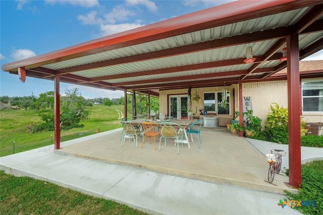 view of patio / terrace with french doors