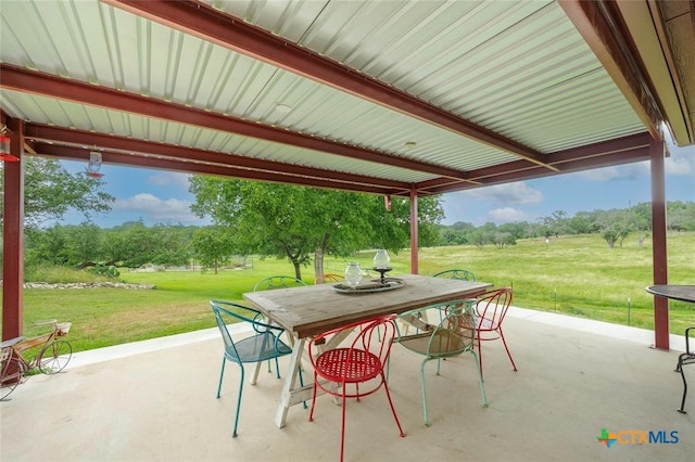 view of patio / terrace featuring outdoor dining space