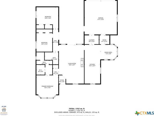 402 Teakwood Dr, Victoria, TX 77901 - home floor plan