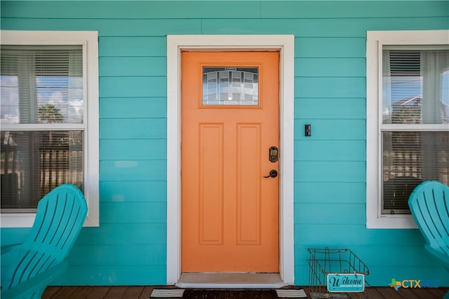 view of doorway to property