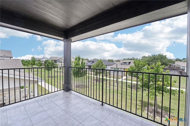 balcony featuring a residential view