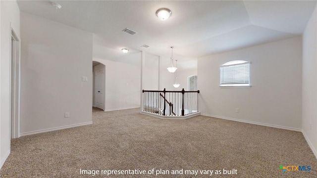 5105 Othello Dr, Belton, TX 76513 - unfurnished room featuring arched walkways, carpet, and a smoke detector