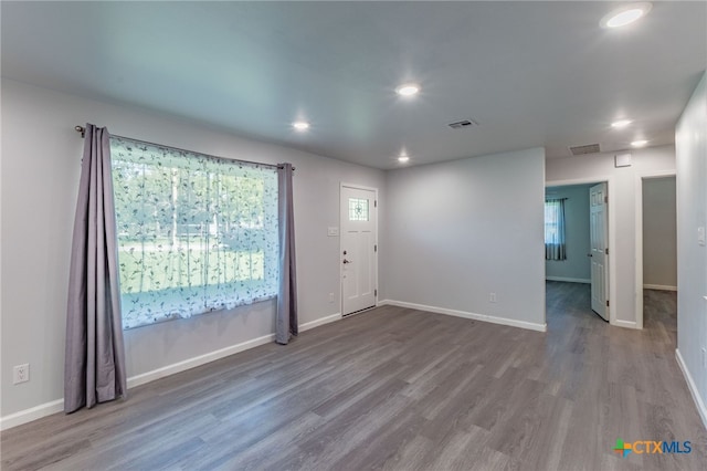 501 College Ave, Florence, TX 76527 - entryway featuring wood finished floors and recessed lighting