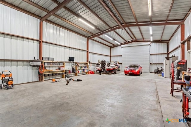 17179 Cyclone Rd, Burlington, TX 76519 - garage with metal wall