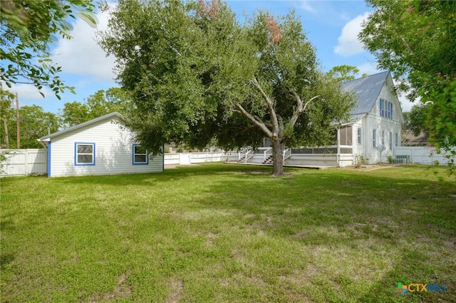 1322 N Ave F Ave, Shiner, TX 77984 - view of yard with a sunroom