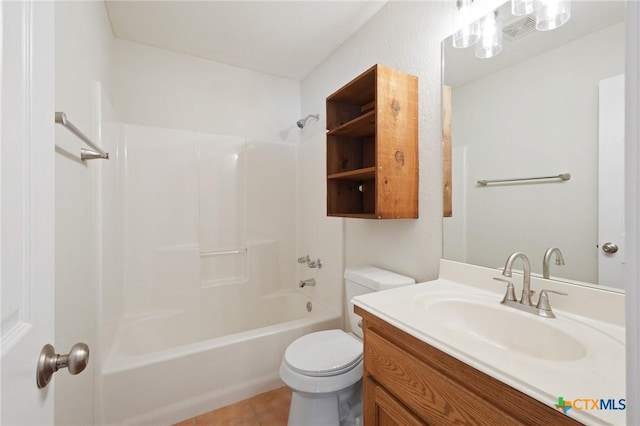 503 Pine St, Smithville, TX 78957 - full bath featuring vanity, bathtub / shower combination, and tile patterned flooring