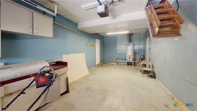 4610 Camellia St, Victoria, TX 77904 - garage with gas water heater and a garage door opener