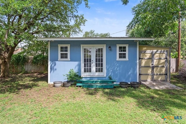 910 Mill Creek Dr, Salado, TX 76571 - view of outbuilding featuring french doors