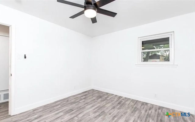 902 Concord Dr, Temple, TX 76504 - spare room featuring light wood-type flooring and ceiling fan