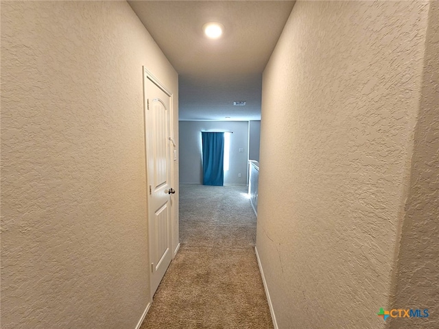 corridor with carpet floors