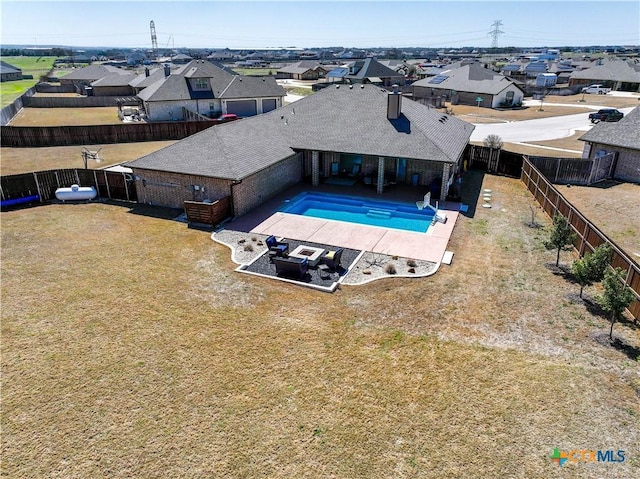 bird's eye view featuring a residential view