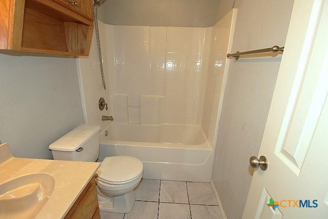1213 Marlee Cir, Copperas Cove, TX 76522 - bathroom with tile patterned flooring, vanity, toilet, washtub / shower combination, and baseboards