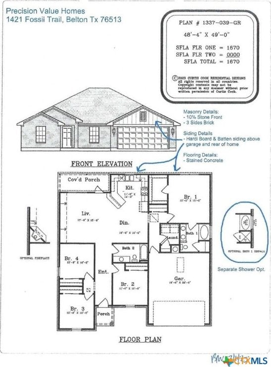 1421 Fossil Trl, Belton, TX 76513 - view of floor plan / room layout