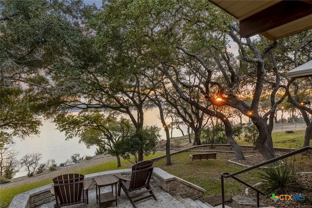 view of property's community featuring a patio