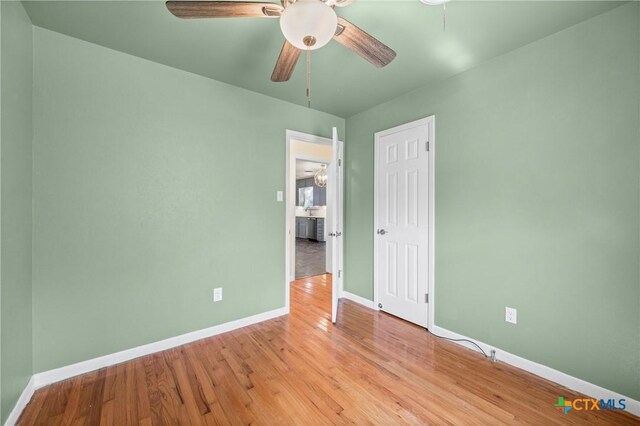 2307 Crescent Dr, Copperas Cove, TX 76522 - unfurnished bedroom with light wood-style floors and a ceiling fan