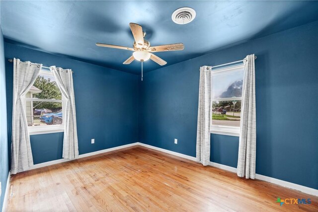 2307 Crescent Dr, Copperas Cove, TX 76522 - spare room with wood finished floors and a ceiling fan