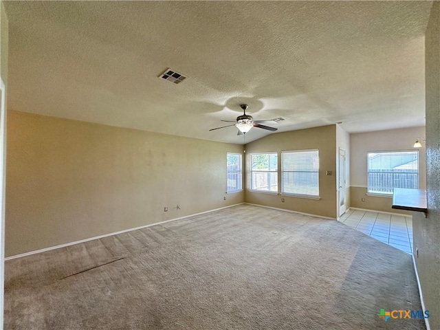 4609 Golden Gate Dr, Killeen, TX 76549 - empty room with carpet flooring, a ceiling fan, and a textured ceiling