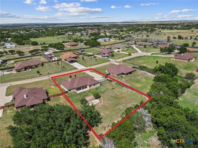 1117 Myrtle Dr, Copperas Cove, TX 76522 - aerial view of residential area featuring property parcel outlined