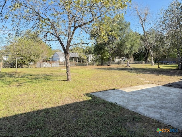 view of yard with a patio area