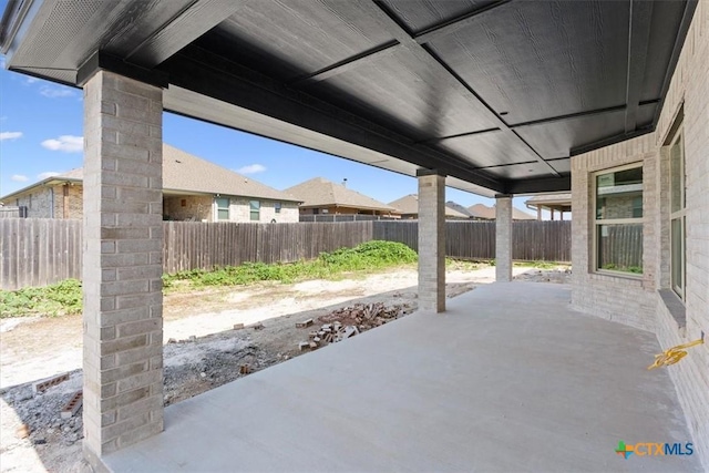 view of patio featuring a fenced backyard