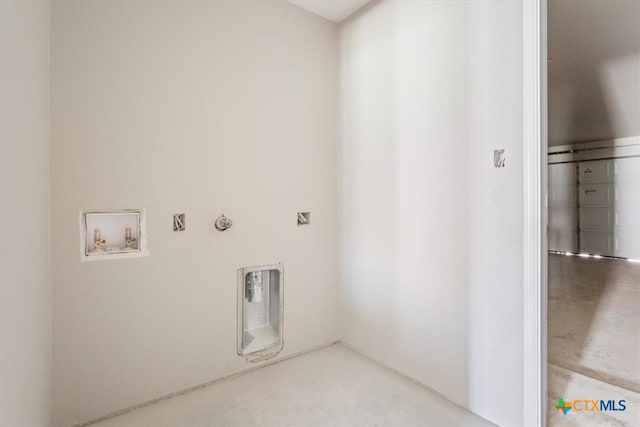 washroom featuring gas dryer hookup, laundry area, and hookup for a washing machine