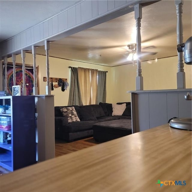 706 S 1st St, Copperas Cove, TX 76522 - living area featuring a ceiling fan