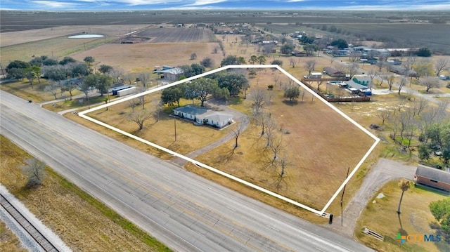 bird's eye view featuring a rural view