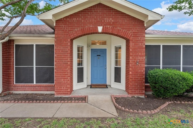 104 Missouri Dr, Harker Heights, TX 76548 - property entrance with brick siding and roof with shingles