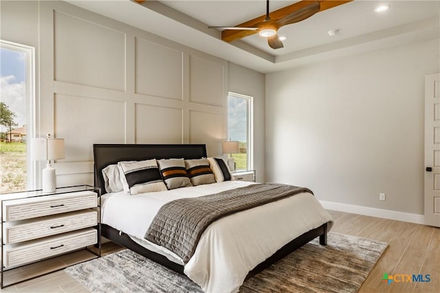 104 Hondo Vis, La Vernia, TX 78121 - bedroom featuring light wood-style flooring, recessed lighting, and ceiling fan