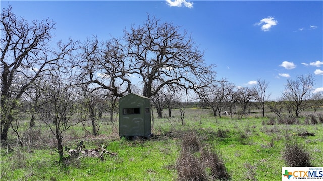 view of yard with a rural view