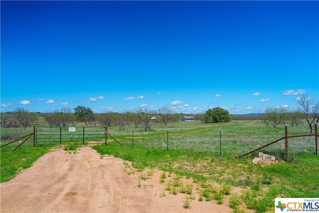 view of yard featuring a rural view