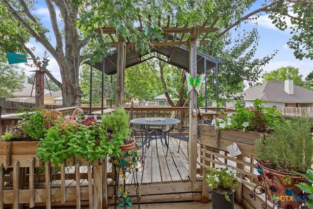 4313 Lone Star Trl, Temple, TX 76502 - wooden terrace with outdoor dining area