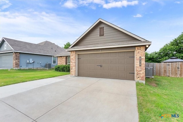 610 Hobby Rd, Copperas Cove, TX 76522 - view of front facade featuring a front yard, brick siding, and a garage