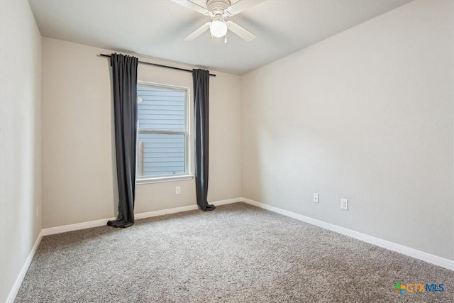 610 Hobby Rd, Copperas Cove, TX 76522 - spare room with carpet floors, a ceiling fan, and baseboards