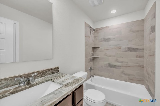 1531 Hillside Dr, Temple, TX 76502 - full bathroom featuring vanity, toilet, and bathing tub / shower combination