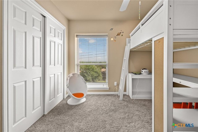 1205 Bowen Ave, Copperas Cove, TX 76522 - carpeted bedroom featuring baseboards and a ceiling fan