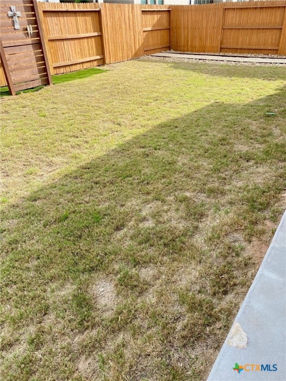 view of yard with fence private yard