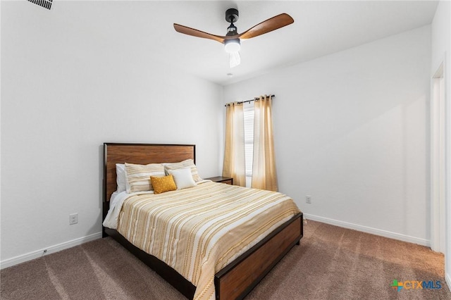5903 Geronimo Vis, Seguin, TX 78155 - bedroom with carpet, baseboards, and ceiling fan