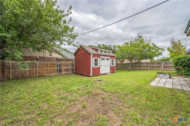 1811 Rally Ln, Harker Heights, TX 76548 - view of yard with a storage shed, an outdoor structure, and a patio area