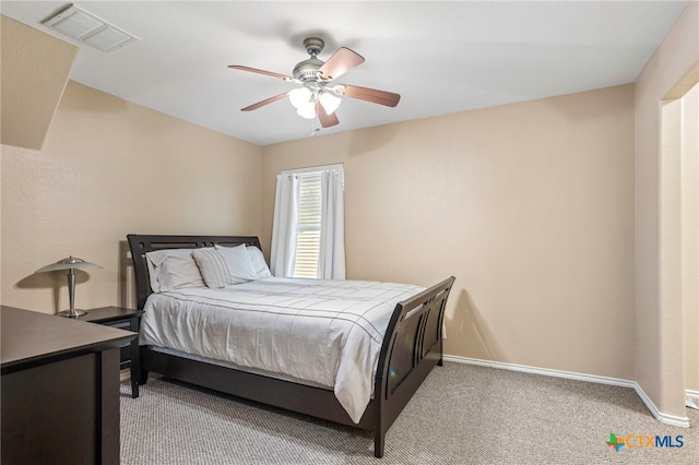 109 Dolly St, San Marcos, TX 78666 - bedroom featuring light colored carpet and a ceiling fan