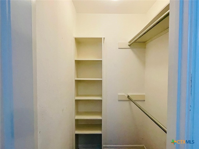 view of walk in closet