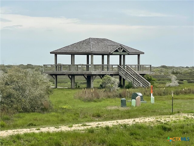 exterior space featuring a gazebo