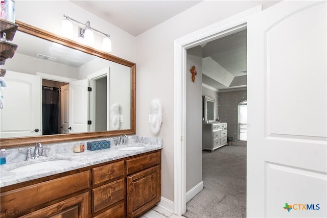 bathroom with vanity