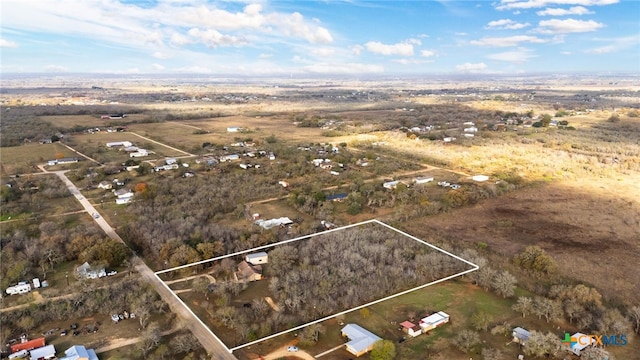 bird's eye view featuring a rural view