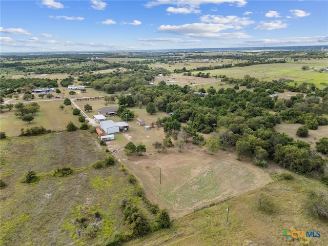 aerial view featuring a rural view