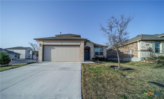 630 Golden Grove Pkwy, San Marcos, TX 78666 - view of front of house featuring a garage, driveway, and a front yard