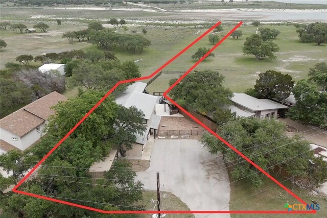bird's eye view featuring a rural view