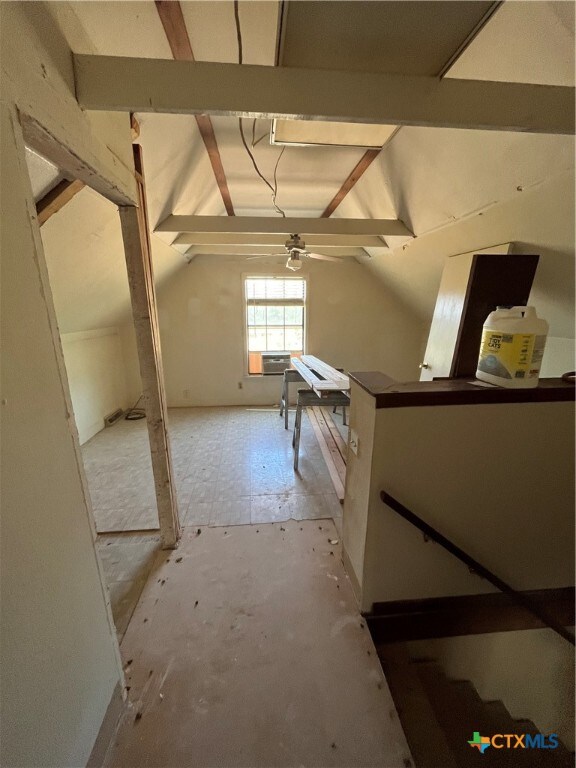 view of unfinished attic